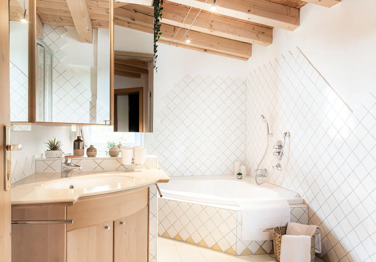 Badezimmer - Ferienwohnung in Obertauern, Hotel Grünwaldkopf