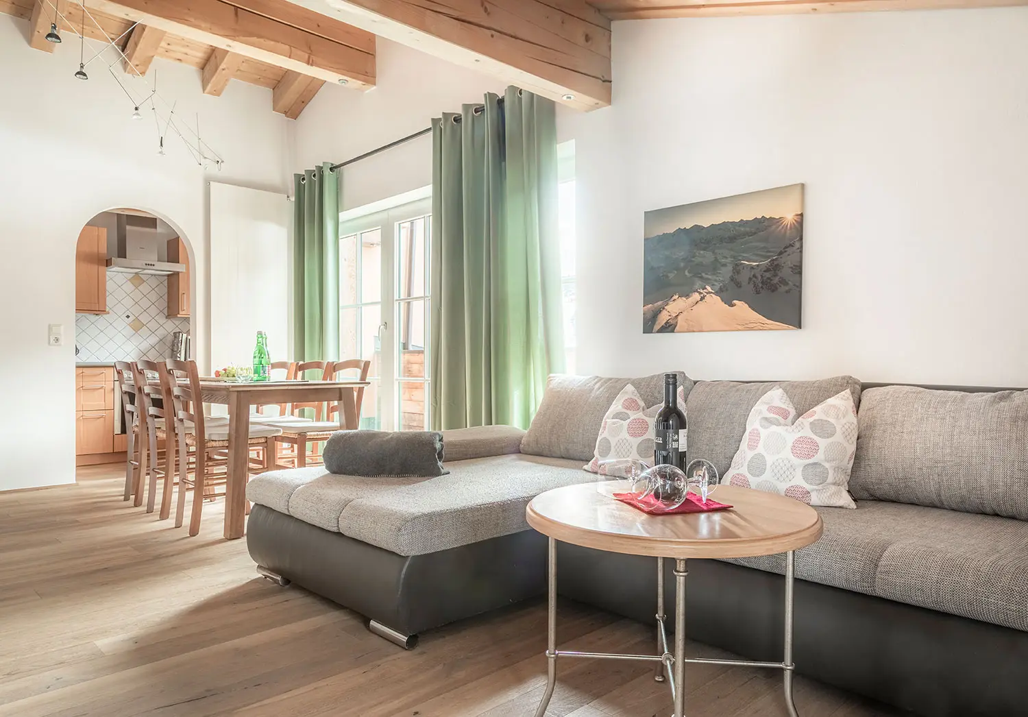 Wohnzimmer - Ferienwohnung in Obertauern, Hotel Grünwaldkopf