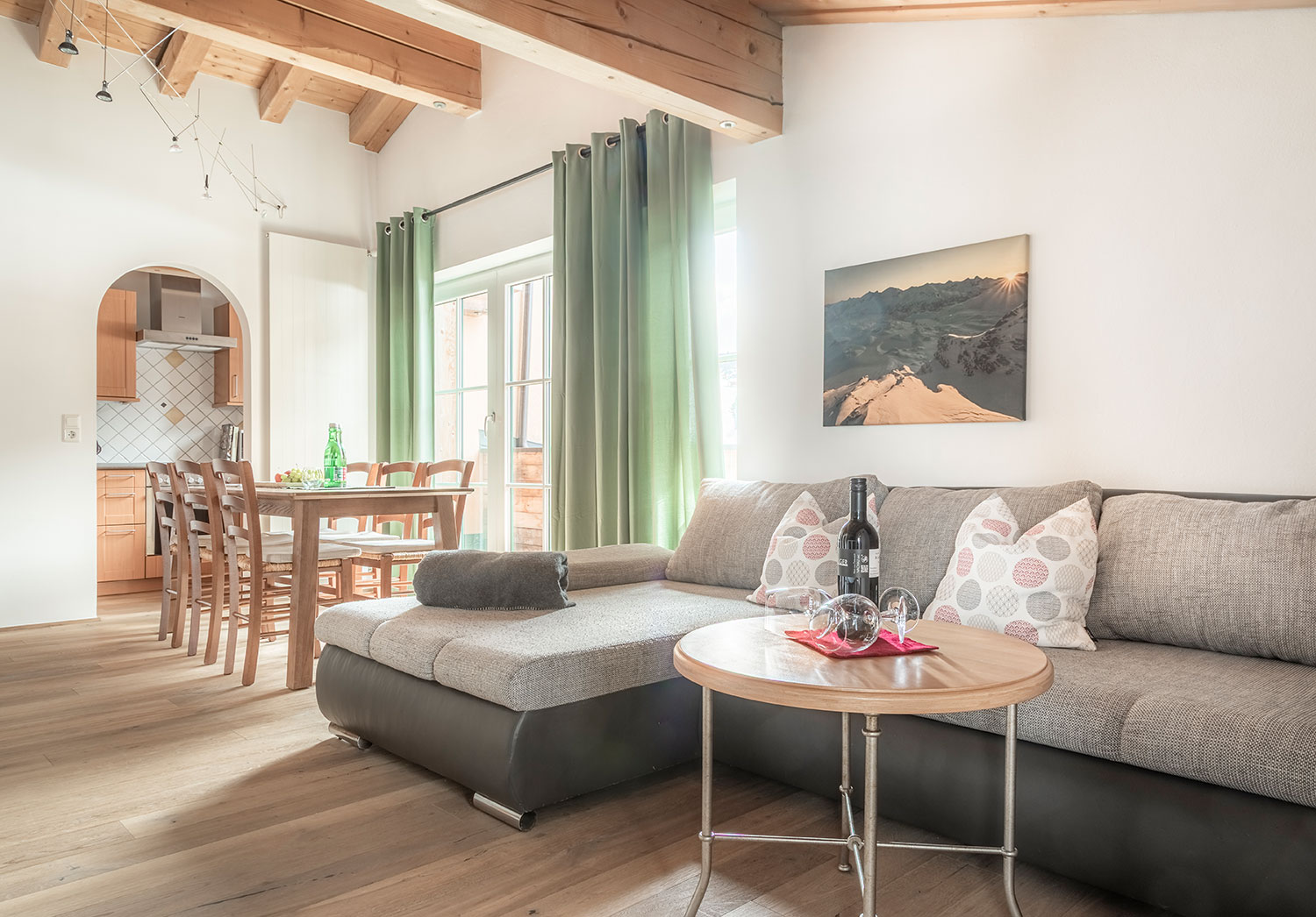 Wohnzimmer - Ferienwohnung in Obertauern, Hotel Grünwaldkopf
